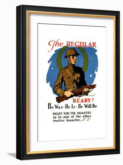 Enlist for the Infantry-Gordon Grant-Framed Art Print