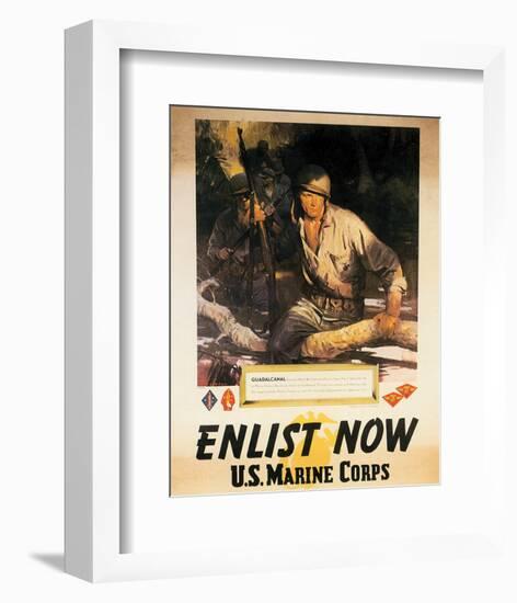 Enlist Now - U.S. Marine Corps-Sgt^ Tom Lovell-Framed Art Print