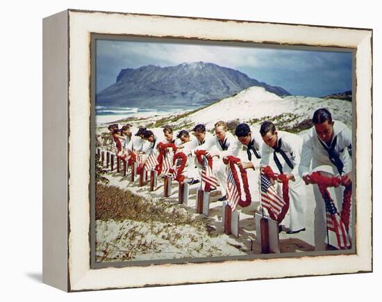 Enlisted Men of the Naval Air Station at Kaneohe-null-Framed Premier Image Canvas