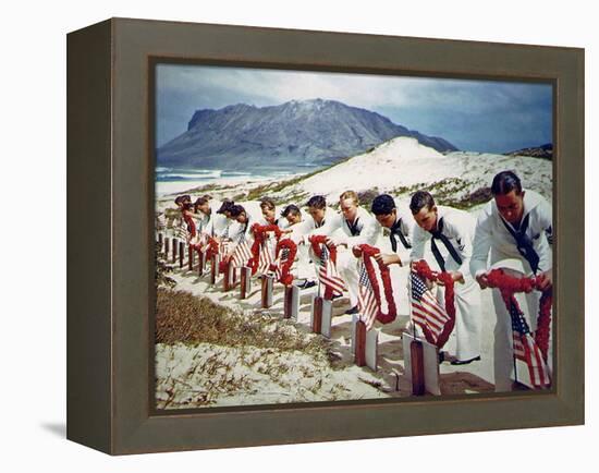 Enlisted Men of the Naval Air Station at Kaneohe-null-Framed Premier Image Canvas