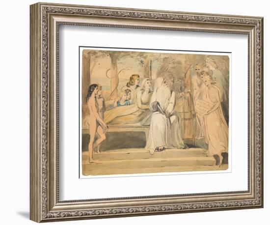 Enoch Walked with God, C.1780-85 (Pen, Black Ink, & W/C over Traces of Pencil)-William Blake-Framed Giclee Print