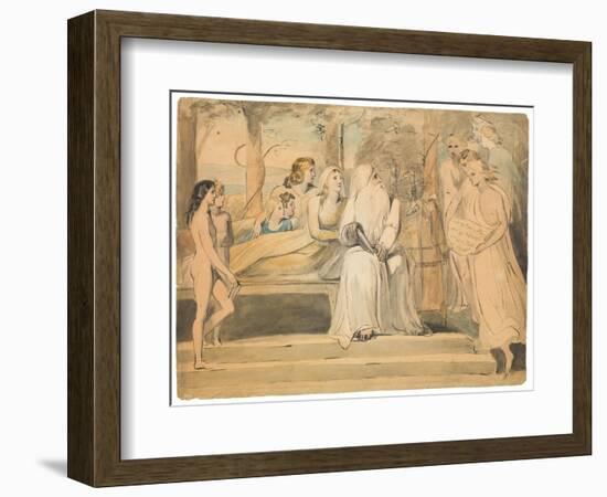 Enoch Walked with God, C.1780-85 (Pen, Black Ink, & W/C over Traces of Pencil)-William Blake-Framed Giclee Print