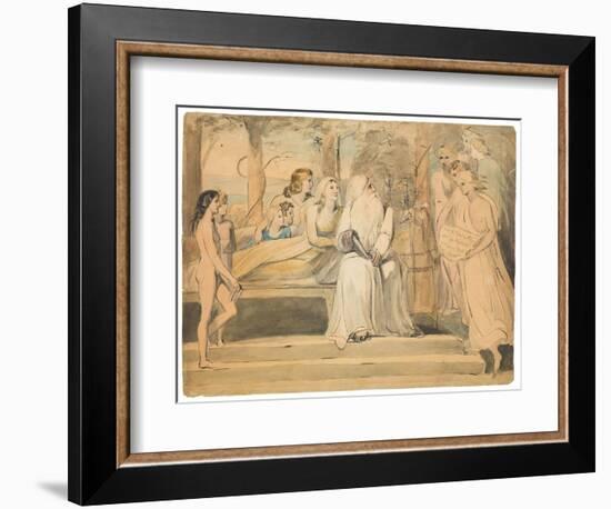 Enoch Walked with God, C.1780-85 (Pen, Black Ink, & W/C over Traces of Pencil)-William Blake-Framed Giclee Print