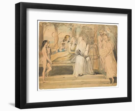 Enoch Walked with God, C.1780-85 (Pen, Black Ink, & W/C over Traces of Pencil)-William Blake-Framed Giclee Print