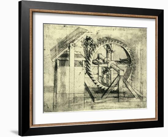 Enormous Wheel Weapon-Leonardo da Vinci-Framed Giclee Print