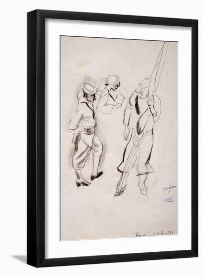 Enrolement Service Militaire, 1916-Jules Pascin-Framed Giclee Print