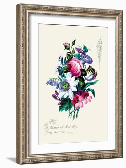 Ensemble with Pick Rose-null-Framed Art Print