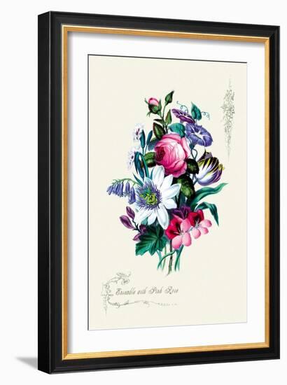 Ensemble with Pick Rose-null-Framed Art Print