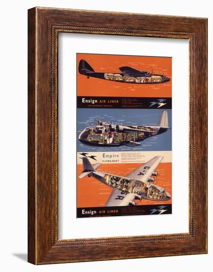 Ensign Air Liner and Empire Flying Boat-null-Framed Photographic Print