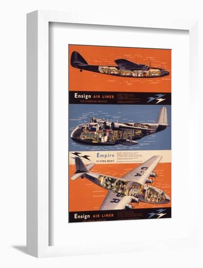 Ensign Air Liner and Empire Flying Boat-null-Framed Photographic Print