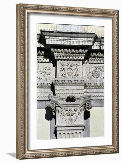 Entablature and Pilaster Capital from the Courtyard-null-Framed Giclee Print