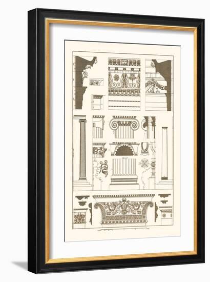 Entablatures and Capitals-J. Buhlmann-Framed Art Print