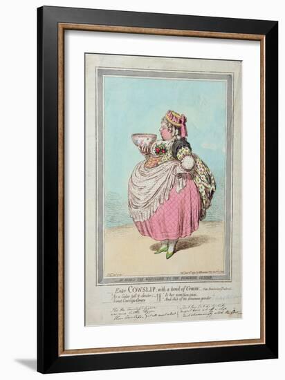 Enter Cowslip, with a Bowl of Cream, Published by Hannah Humphrey in 1795-James Gillray-Framed Giclee Print