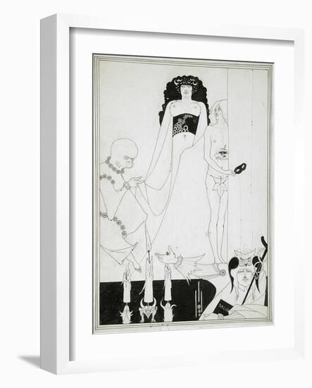 Enter Herodias. Illustration for Salome by Oscar Wilde-Aubrey Beardsley-Framed Giclee Print