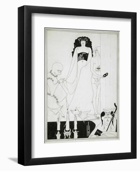 Enter Herodias. Illustration for Salome by Oscar Wilde-Aubrey Beardsley-Framed Giclee Print