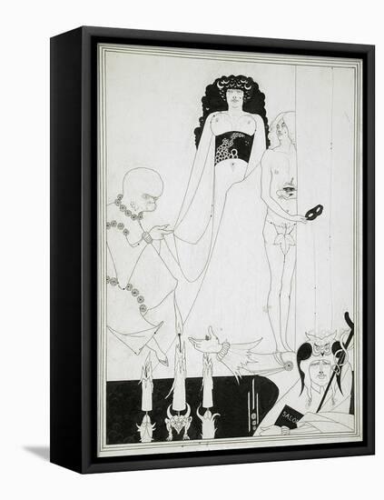 Enter Herodias. Illustration for Salome by Oscar Wilde-Aubrey Beardsley-Framed Premier Image Canvas