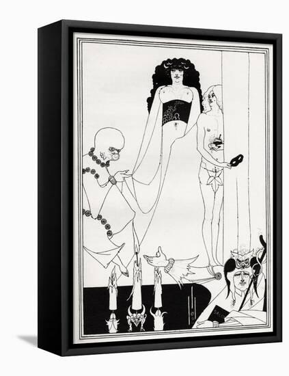 ' Enter Herodias '-Aubrey Beardsley-Framed Premier Image Canvas