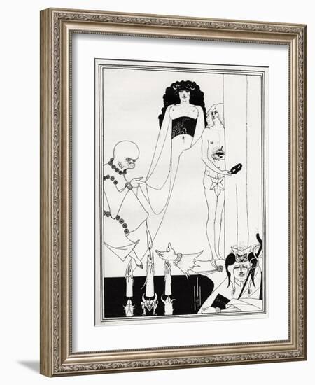 ' Enter Herodias '-Aubrey Beardsley-Framed Giclee Print