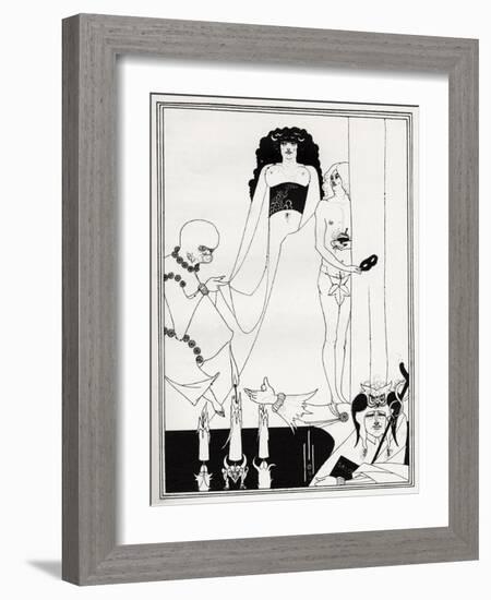 ' Enter Herodias '-Aubrey Beardsley-Framed Giclee Print