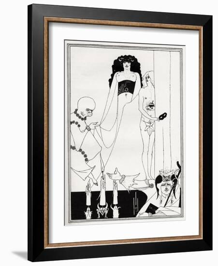 ' Enter Herodias '-Aubrey Beardsley-Framed Giclee Print