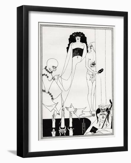 ' Enter Herodias '-Aubrey Beardsley-Framed Giclee Print