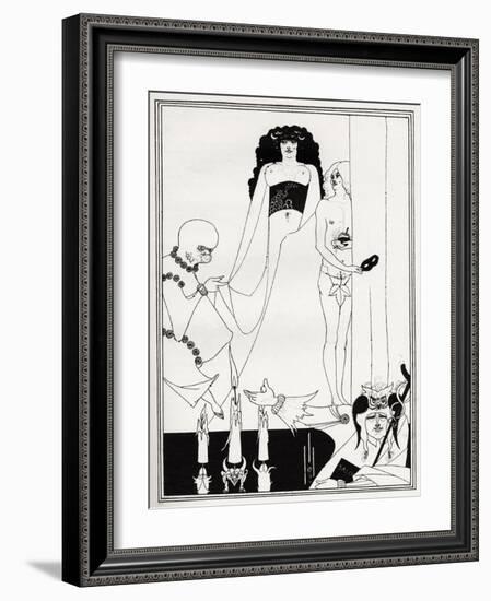 ' Enter Herodias '-Aubrey Beardsley-Framed Giclee Print