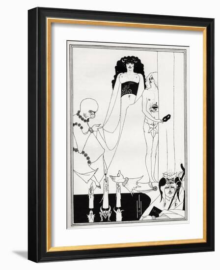 ' Enter Herodias '-Aubrey Beardsley-Framed Giclee Print