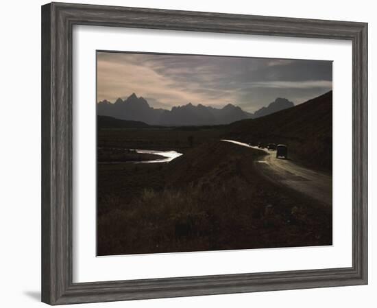 Entering Jackson Hole from East Along the Blackrock Creek with Grand Tetons, Wyoming-Alfred Eisenstaedt-Framed Photographic Print