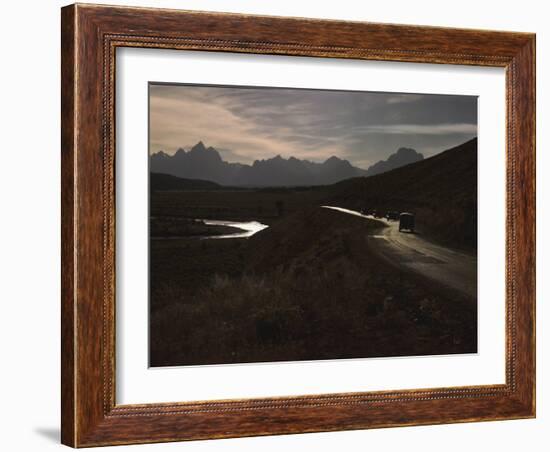 Entering Jackson Hole from East Along the Blackrock Creek with Grand Tetons, Wyoming-Alfred Eisenstaedt-Framed Photographic Print