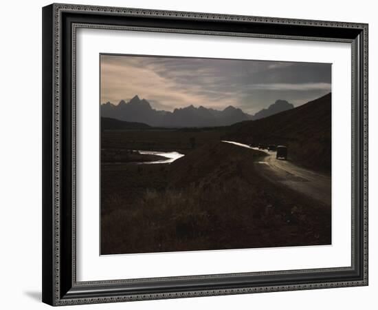 Entering Jackson Hole from East Along the Blackrock Creek with Grand Tetons, Wyoming-Alfred Eisenstaedt-Framed Photographic Print