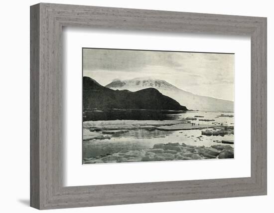 'Entering McMurdo Sound - Cape Bird and Mount Erebus', c1910?1913, (1913)-Herbert Ponting-Framed Photographic Print