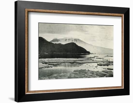 'Entering McMurdo Sound - Cape Bird and Mount Erebus', c1910?1913, (1913)-Herbert Ponting-Framed Photographic Print