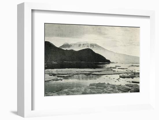 'Entering McMurdo Sound - Cape Bird and Mount Erebus', c1910?1913, (1913)-Herbert Ponting-Framed Photographic Print