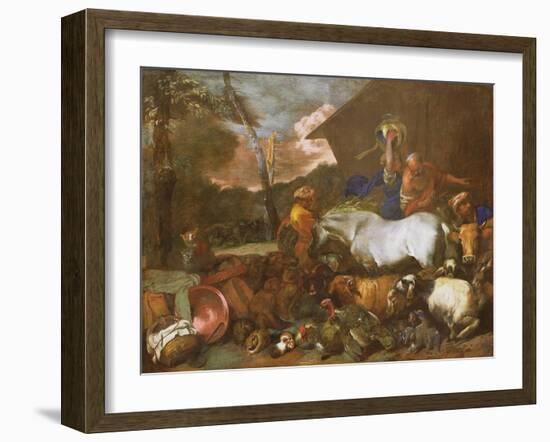 Entering the Ark (Oil on Canvas)-Italian School-Framed Giclee Print