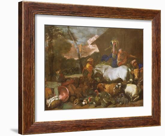 Entering the Ark (Oil on Canvas)-Italian School-Framed Giclee Print