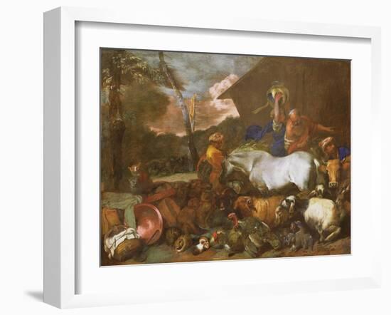 Entering the Ark (Oil on Canvas)-Italian School-Framed Giclee Print
