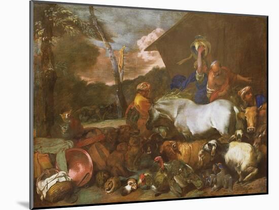 Entering the Ark (Oil on Canvas)-Italian School-Mounted Giclee Print