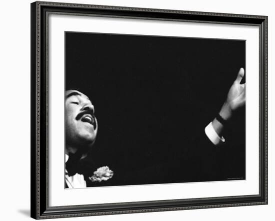 Entertainer Bobby Short Performing, Probably at the Cafe Carlyle-John Shearer-Framed Premium Photographic Print