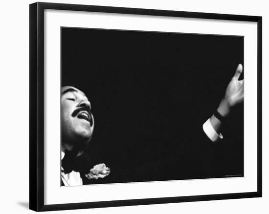 Entertainer Bobby Short Performing, Probably at the Cafe Carlyle-John Shearer-Framed Premium Photographic Print