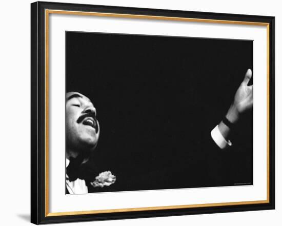 Entertainer Bobby Short Performing, Probably at the Cafe Carlyle-John Shearer-Framed Premium Photographic Print