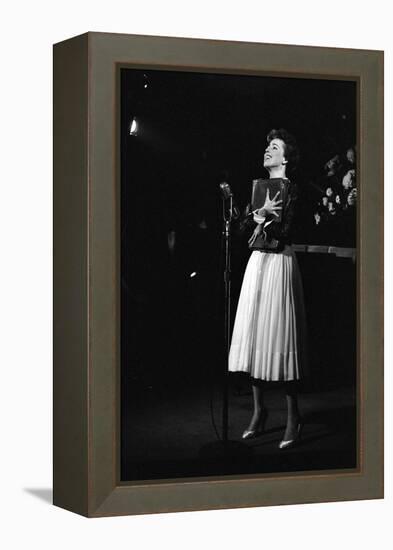 Entertainer Carol Burnett Singing a Comic Song About John Foster Dulles Who She Introduced, 1957-Yale Joel-Framed Premier Image Canvas