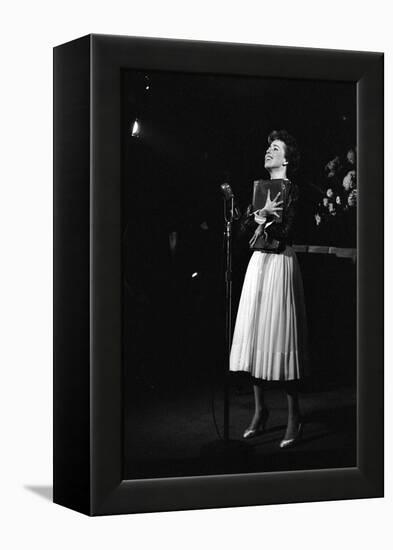 Entertainer Carol Burnett Singing a Comic Song About John Foster Dulles Who She Introduced, 1957-Yale Joel-Framed Premier Image Canvas