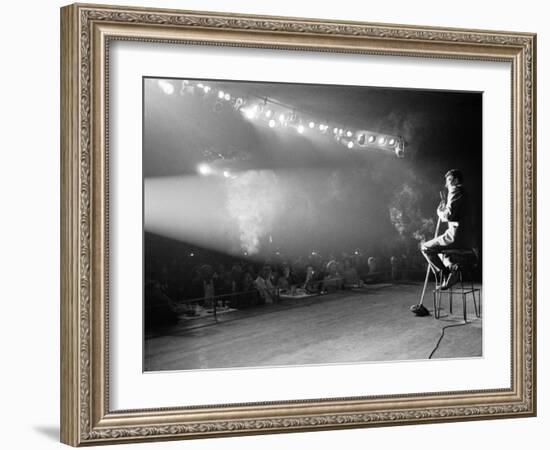 Entertainer Dean Martin on Stage-Allan Grant-Framed Premium Photographic Print