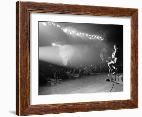 Entertainer Dean Martin on Stage-Allan Grant-Framed Premium Photographic Print