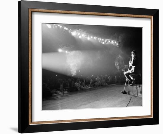 Entertainer Dean Martin on Stage-Allan Grant-Framed Premium Photographic Print