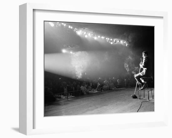 Entertainer Dean Martin on Stage-Allan Grant-Framed Premium Photographic Print