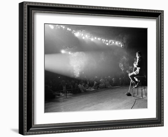 Entertainer Dean Martin on Stage-Allan Grant-Framed Premium Photographic Print