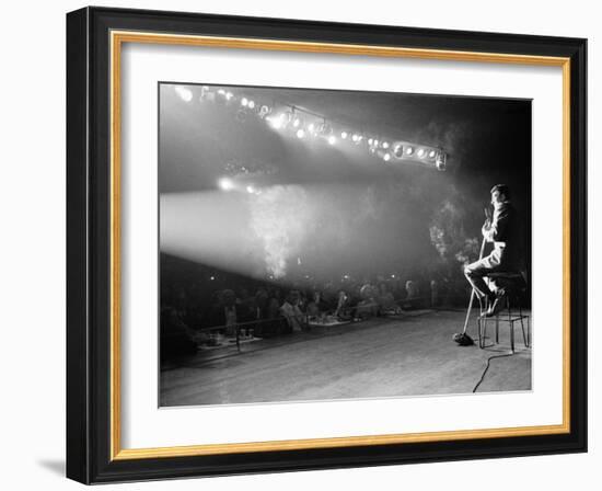 Entertainer Dean Martin on Stage-Allan Grant-Framed Premium Photographic Print