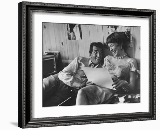 Entertainer Dean Martin Rehearsing a Scene with Actress Shirley MacLaine-Allan Grant-Framed Premium Photographic Print