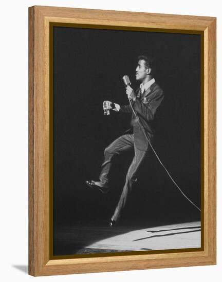 Entertainer, Sammy Davis Jr, Performing at 'share' Benefit for Mental Health-Allan Grant-Framed Premier Image Canvas